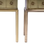 Pair of Mid Century Brass Chests on Stands by Mastercraft