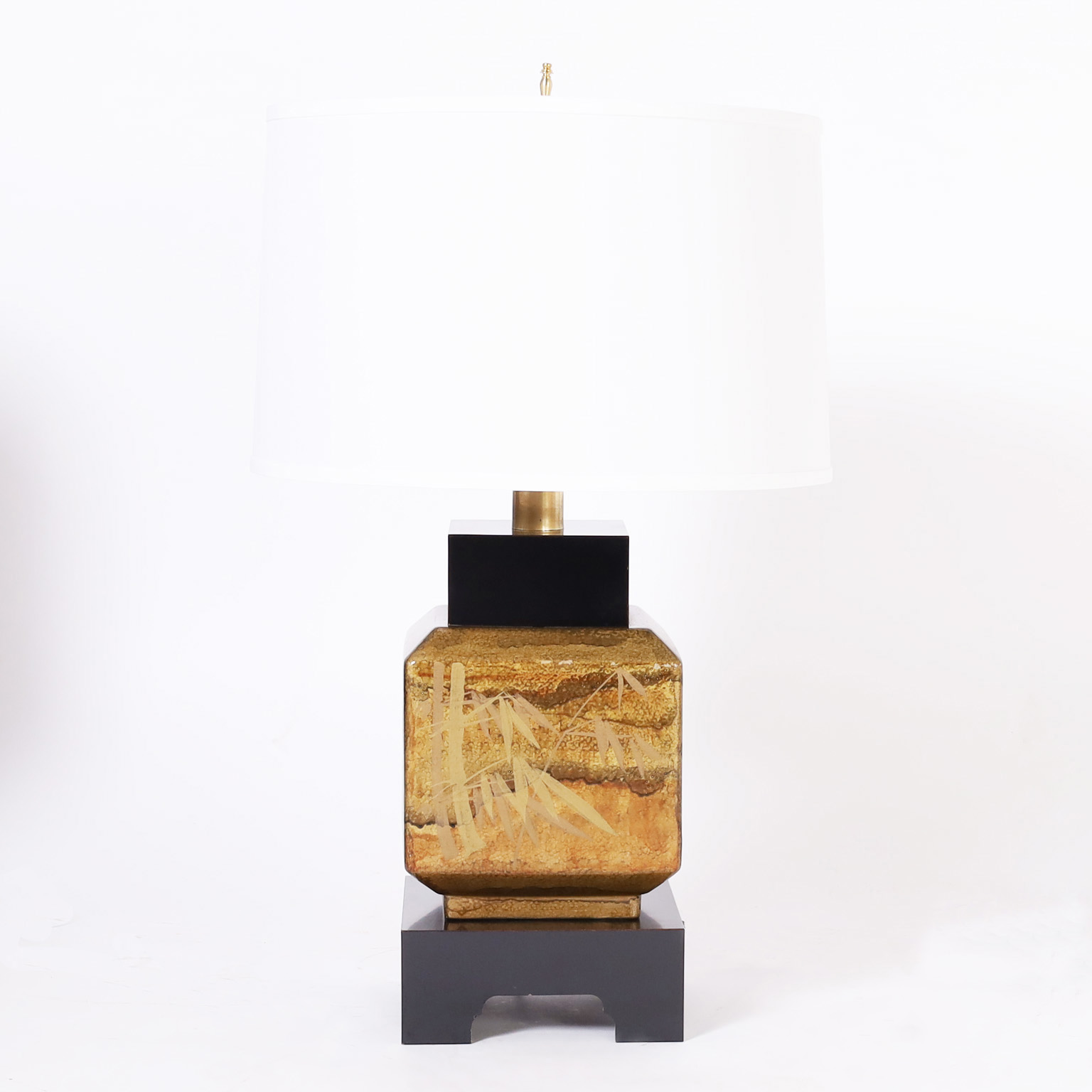 Pair of Mid-Century Asian Modern French Table Lamps