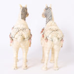 Pair of Mid-Century Chinese Tessellated Bone Horses