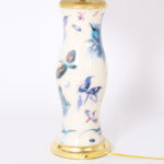 Pair of Mid-Century Style Table Lamps with Birds & Butterflies