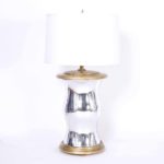 Pair of Modern Mirrored and Gilt Wood Table Lamps