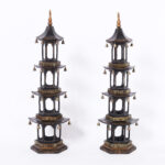 Vintage Pair of Chinese Pagoda Towers