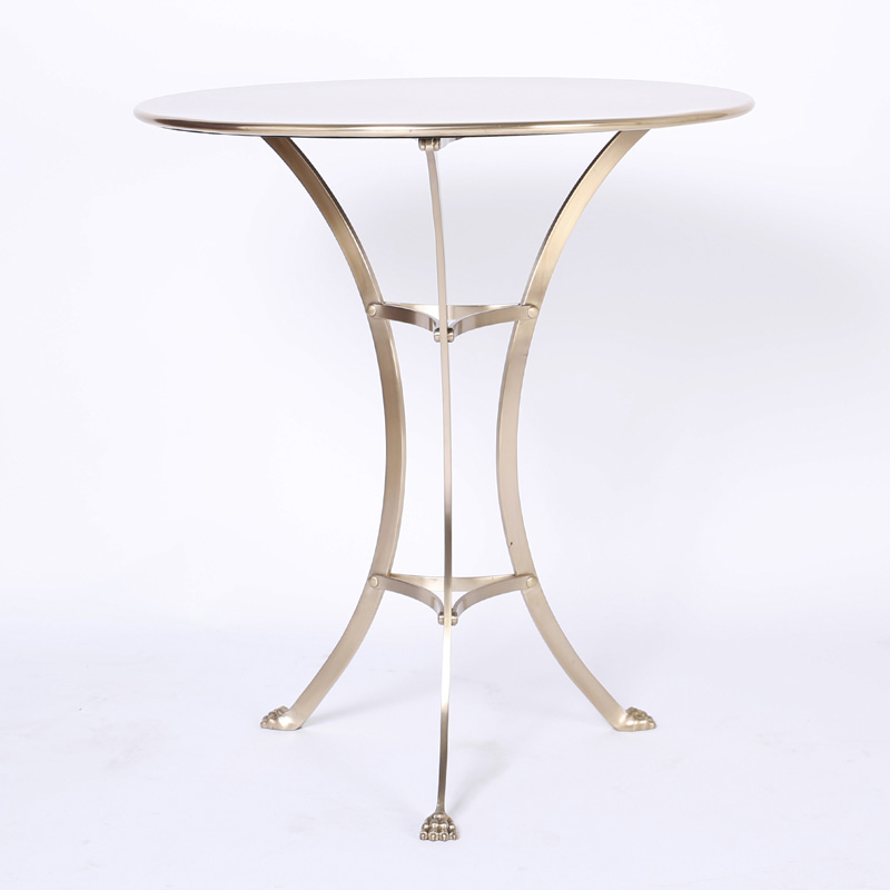 Pair of Neoclassical Brass Side Tables