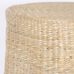 Pair of Round Wicker Drapery Ghost Tables or Stands from The FS Flores Collection