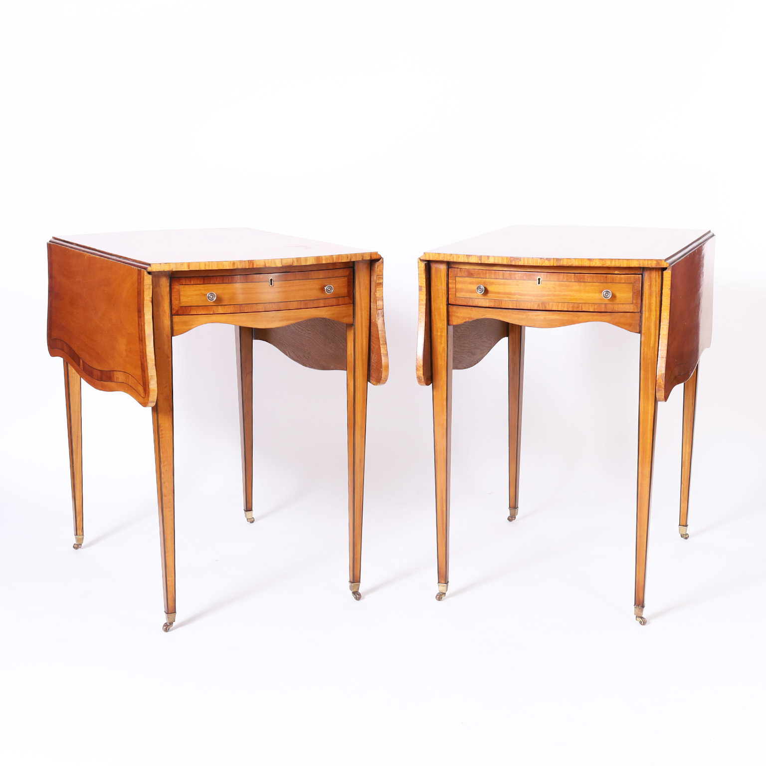 Pair of English George III Style Pembroke or Drop Leaf Tables