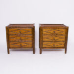 Pair of Vintage Faux Bamboo British Colonial Style Stands