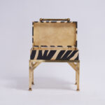 Pair of Mid Century British Colonial Style Faux Zebra Boxes on Stands