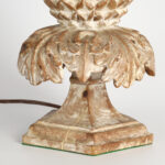 Pair of Vintage Italian Carved Wood Pineapple Table Lamps