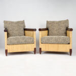 Vintage Pair of Donghia Club Chairs Designed by John Hutton