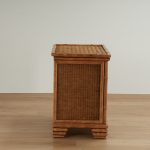 Pair of Vintage Faux Bamboo and Wicker Stands by American of Martinsville
