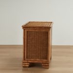 Pair of Vintage Faux Bamboo and Wicker Stands by American of Martinsville