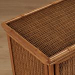 Pair of Vintage Faux Bamboo and Wicker Stands by American of Martinsville