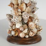 Vintage Pair of Grotto Style Seashell Encrusted Table Lamps