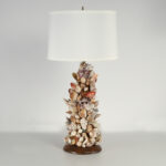 Vintage Pair of Grotto Style Seashell Encrusted Table Lamps