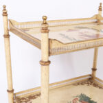 Pair of Vintage Italian Chinoiserie and Faux Bamboo Serving Carts