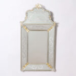 Vintage Pair of Italian Venetian Etched Wall Mirrors