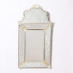 Vintage Pair of Italian Venetian Etched Wall Mirrors