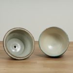 Pair of Vintage Moroccan Terra Cotta and Metal Lidded Urns