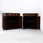 Vintage Pair of M. Hayat and Bros. Rosewood Campaign Chests or Cabinets