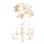 Vintage Pair of Tole Palm Tree Wall Sconces