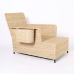 The Palm Beach Woven Reed Chaise Lounges with Magazine Racks from the FS Flores Collection