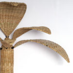 Pair of Woven Reed Palm Tree Wall Sconces from the F S Flores Collection