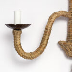 Pair of Woven Reed Palm Tree Wall Sconces from the F S Flores Collection