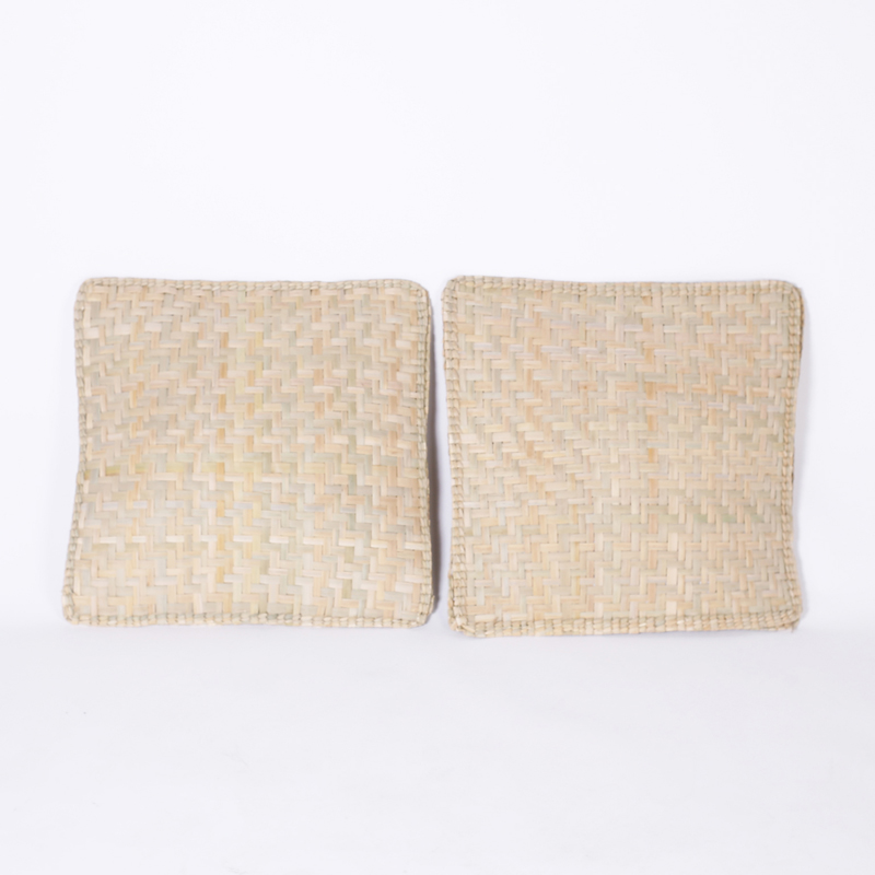 Pair of Woven Reed Pillows