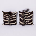 Pair of Zebra Hide Throw Pillows, Priced Individually