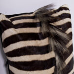 Pair of Zebra Hide Throw Pillows, Priced Individually