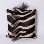 Pair of Zebra Hide Throw Pillows, Priced Individually