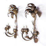 Pair of British Colonial Palm Tree Wall Sconces