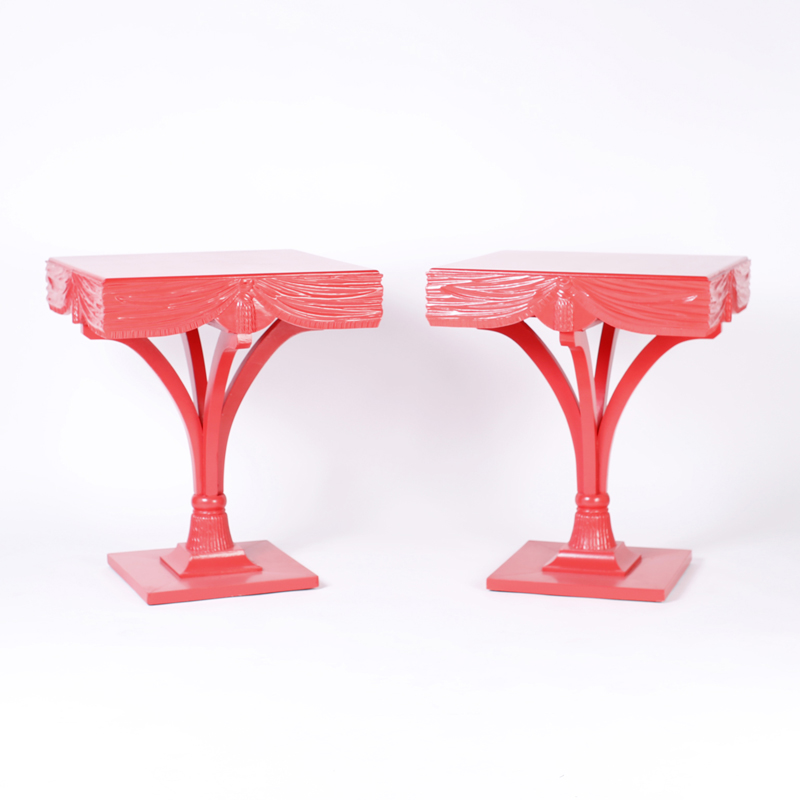 Pair of Regency Lacquered Side Tables
