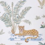 Tropical Crewelwork Cheetah Pillows