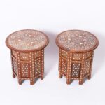 Pair of Antique Anglo Indian Inlaid Stands