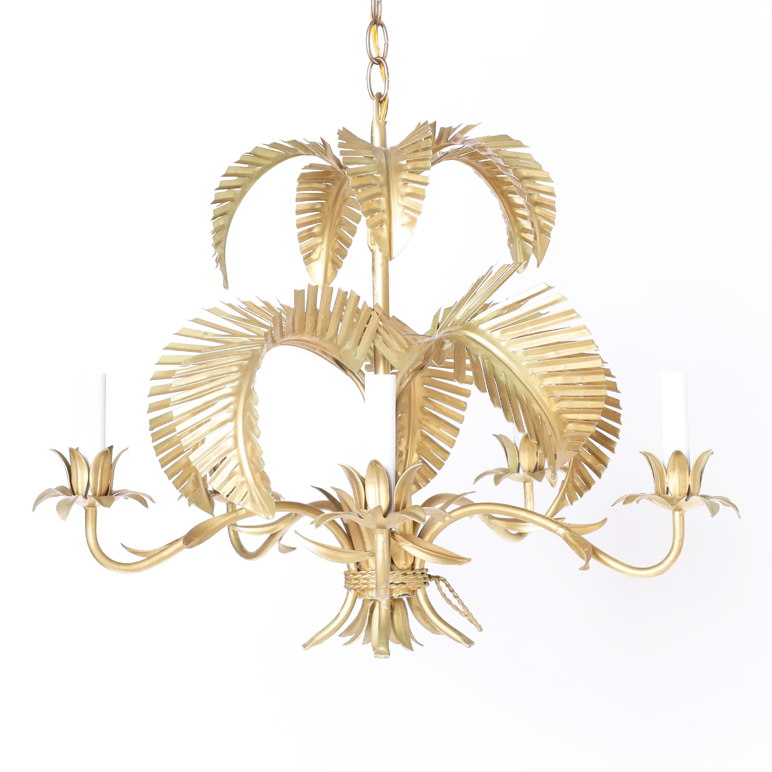 Vintage Italian Palm Tree Chandelier or Light Fixture