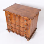 Antique Dutch Pine Serpentine Commode or Chest of Drawers