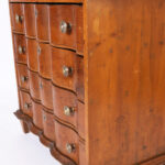 Antique Dutch Pine Serpentine Commode or Chest of Drawers