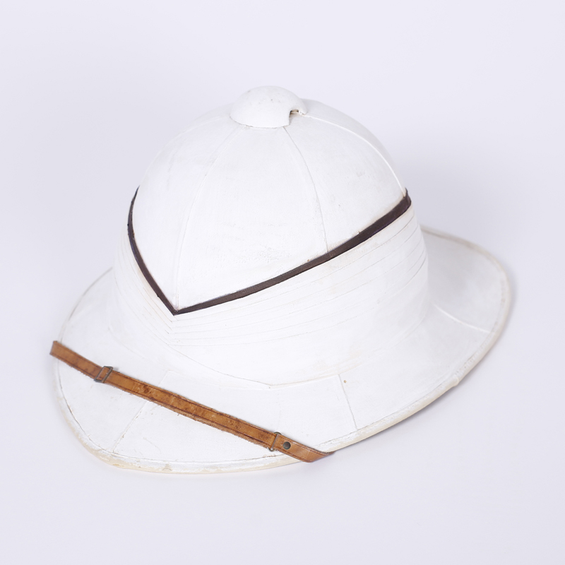 Antique Pith Helmet in a Tole Box