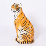 Vintage Italian Glazed Terra Cotta Tiger or Cat