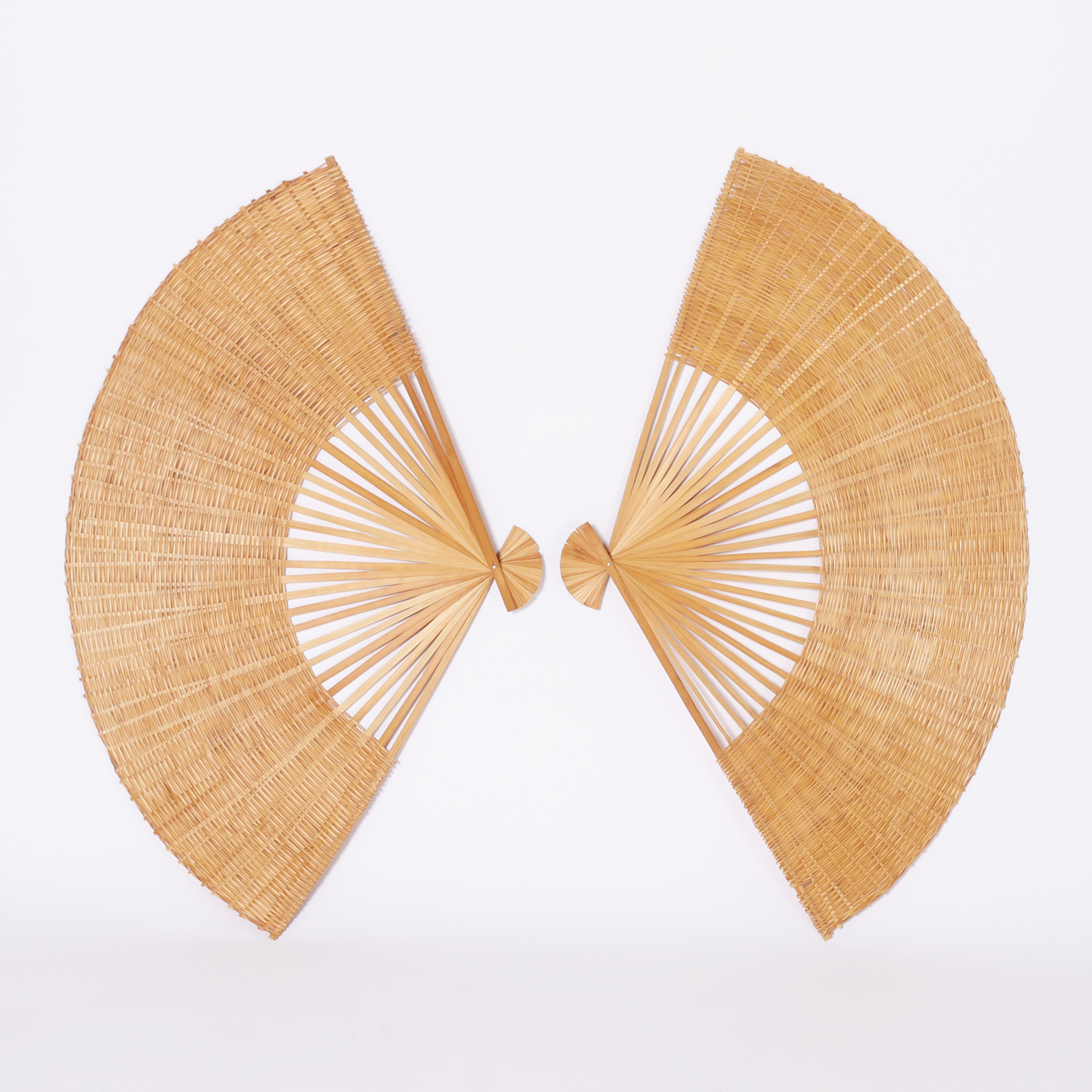 Vintage Wicker and Rattan Hand Fans