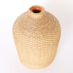 Earthenware Vessel or Vase Wrapped in Reed