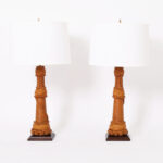 Pair of Vintage Table Lamps Wrapped in Rope