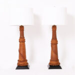 Pair of Vintage Table Lamps Wrapped in Rope