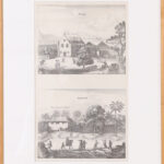 Set of Eight Antique Prints Depicting 17th Century Churches by Phillippus Baldaeus