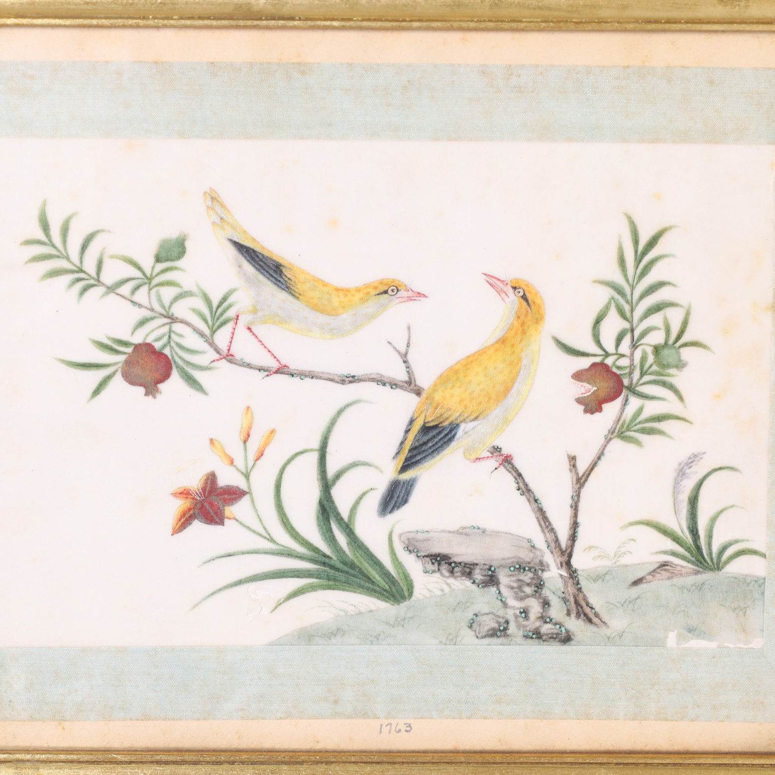 Set of Eight Antique Japanese Bird Paintings