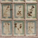 Italian Botanical Antique Collection in a Window Frame