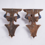 Antique Italian Figural Chinoiserie Wall Brackets or Shelves-A Pair