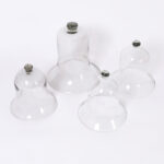 Set of Four Hand Blown Glass Garden Cloches Inbox, Priced Individually