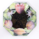Set of Six Reverse Decoupage Seashell Glass Plates by Pablo Manzoni
